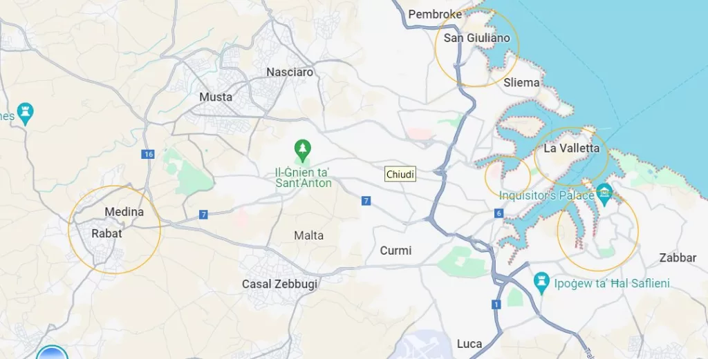 Tappe itinerario facile Malta